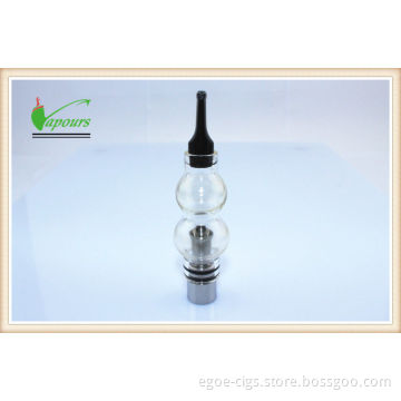 510 Ego Transparent E Cigarette Atomizer , Chrome Drip Tip
